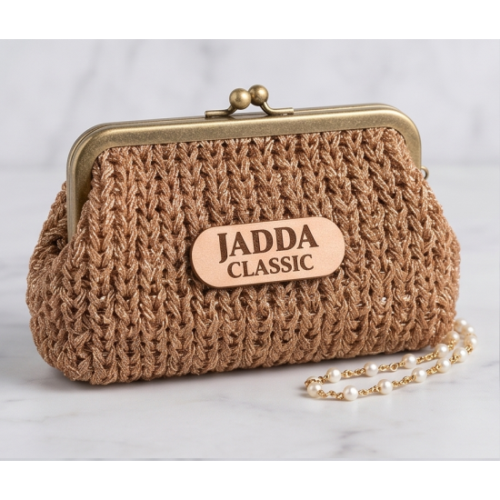 JADDA %100 El Yapımı Abiye Klasik Örgü Cüzdan