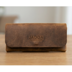 JADDA %100 El Yapımı Gözlük Kabı Gerçek Deri