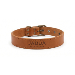 JADDA %100 El Yapımı Deri Köpek tasması Deri Kemer Tokalı Taba