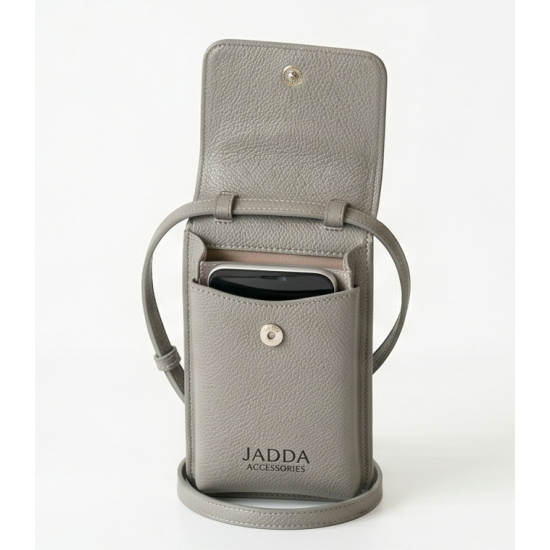 JADDA %100 El Yapımı Telefon Çantası Gerçek Deri